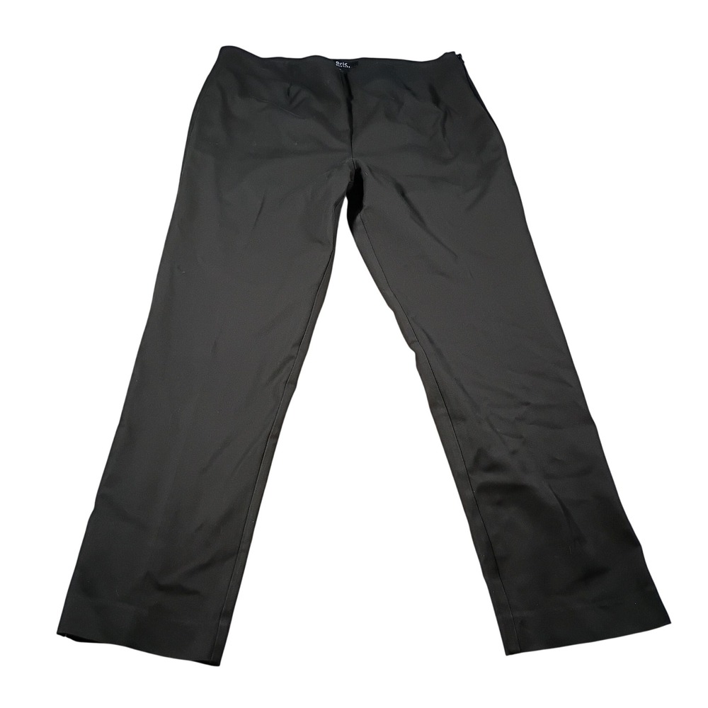 Eric Signature Dress Pants Women 14 Black Side Zip Straight Leg Tailored